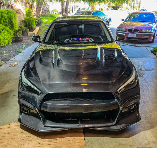 Q50 2014-24 Apex Style Carbon Fiber Hood