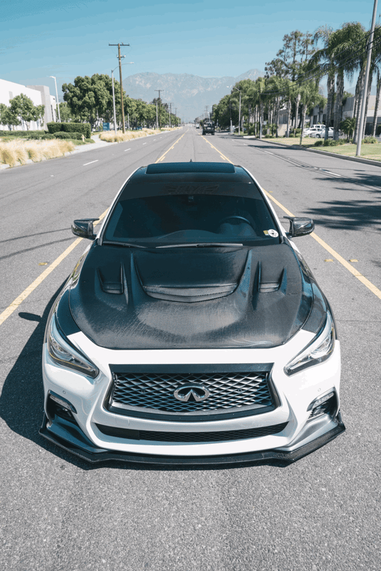 CED Q50 2014-24 Apex Style Carbon Fiber Hood