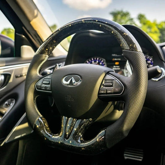 CED Carbon Fiber Custom Steering Wheel | Infiniti Q50 2014-2017