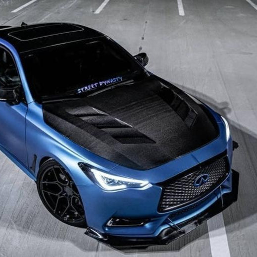 Q60 AMS Style Carbon Fiber Hood