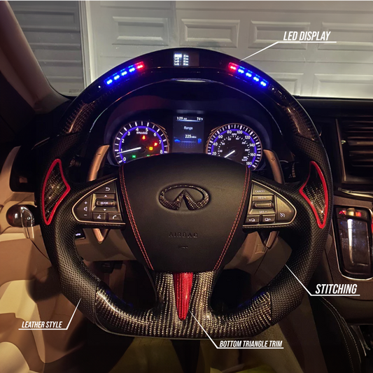CED Carbon Fiber Custom Steering Wheel | Infiniti Q50 2014-2017
